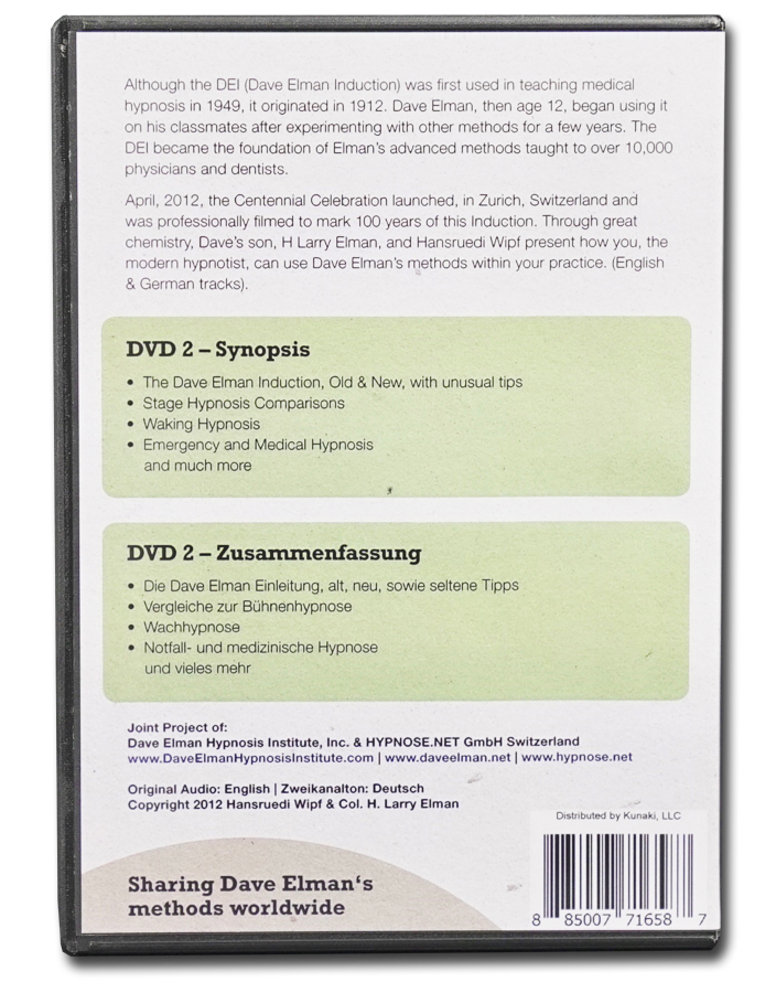 Dave Elman Induction Centennial Celebration *1912-2012* (4 DVD Set or Flash Drive Version) - Image 8